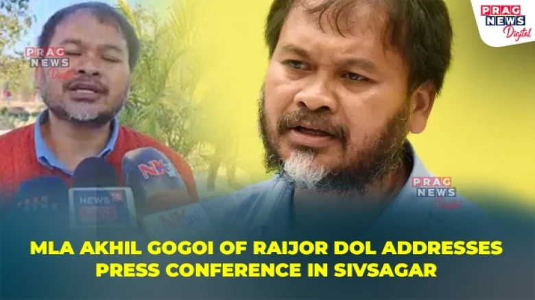 Assam: MLA Akhil Gogoi of Raijor Dol addresses Press Conference in Sivsagar