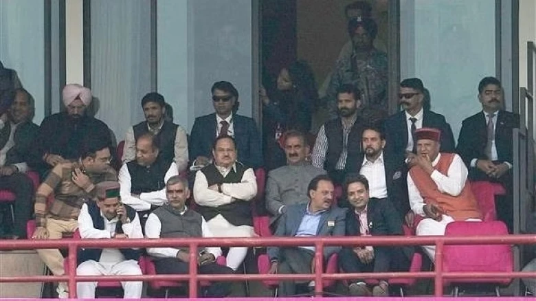 BJP, Congress leaders watched India Vs New Zealand clash together in Dharamsala