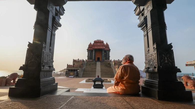 PM Narendra Modi ends 45-hour 'dhyan' at Vivekananda Memorial