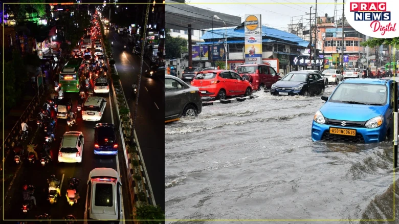 Guwahati: Heavy rain disrupts normal life, key roads flooded, homes inundated