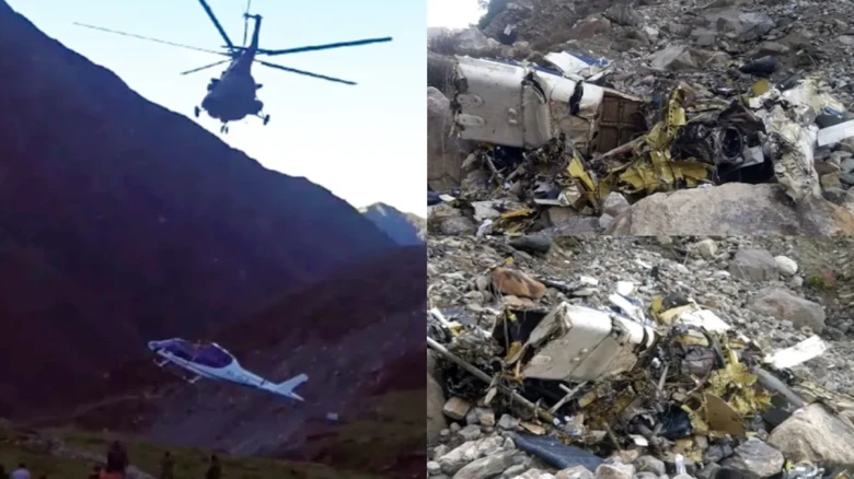 Helicopter being airlifted by MI-17 chopper crashes in Uttarakhand's Kedarnath