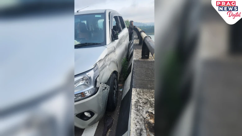 Speeding Car Plunges Off Umiam Flyover: One Seriously Injured in Shocking Accident