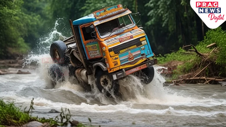 Truck Falls into Brahmaputra from Kaliabhomora Bridge, One Dead