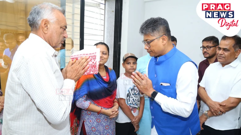 Assam Minister Offers Condolences, Delivers Aid to Gujarat Family of Pahalgam Terror Victim